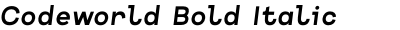 Codeworld Bold Italic